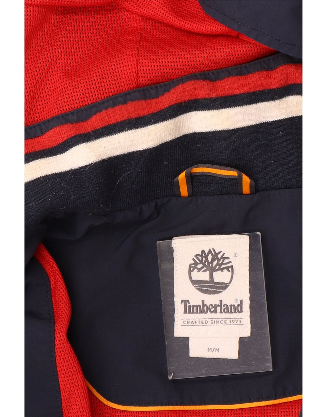 Timberland Mens Hooded Bomber Jacket UK 38 Medium Navy Blue
