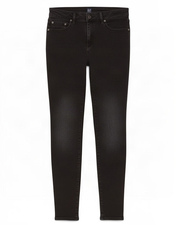 Gap Womens Curvy Skinny Jeans W28 L28 Black Cotton