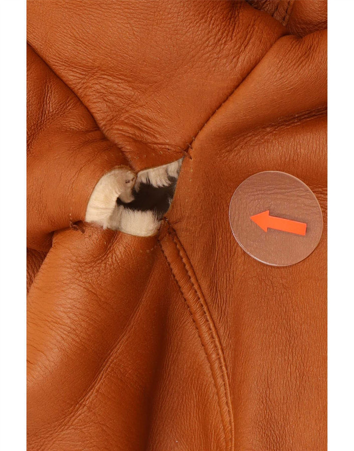 Vintage Mens Shearling Jacket IT 48 Medium Brown Colourblock