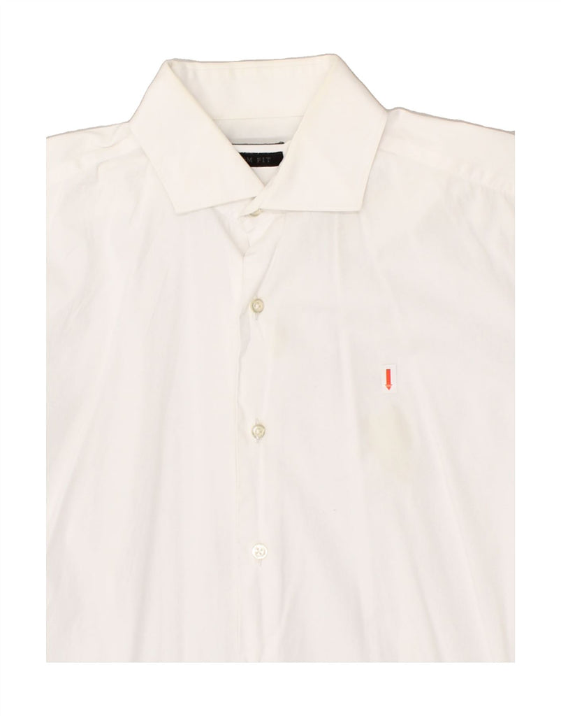 LIU JO Mens Slim Fit Shirt Size 39 15 1/2 Medium White Cotton | Vintage Liu Jo | Thrift | Second-Hand Liu Jo | Used Clothing | Messina Hembry 