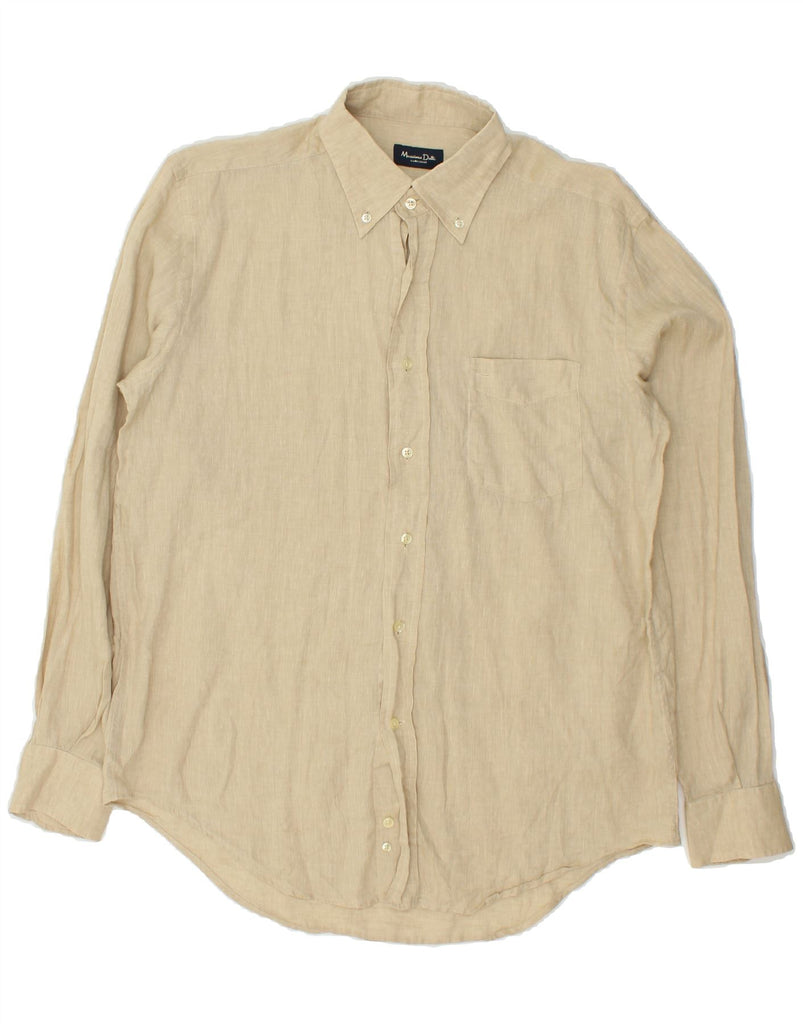 MASSIMO DUTTI Mens Shirt Size 42 Large Beige | Vintage Massimo Dutti | Thrift | Second-Hand Massimo Dutti | Used Clothing | Messina Hembry 