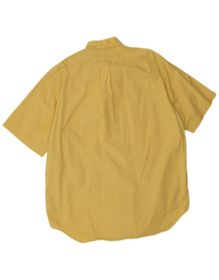 Ralph Lauren Mens Short Sleeve Shirt Large Yellow Cotton