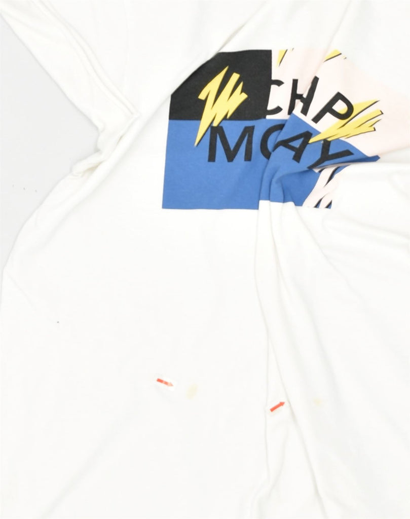 CHEAP MONDAY Mens Graphic T-Shirt Top Medium White Cotton | Vintage Cheap Monday | Thrift | Second-Hand Cheap Monday | Used Clothing | Messina Hembry 