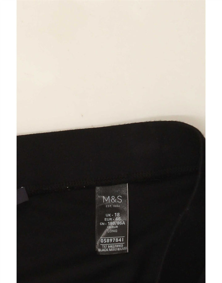 Marks & Spencer Womens Leggings UK 18 XL Black Viscose