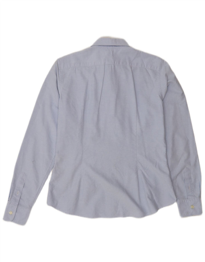 Ralph Lauren Womens Skinny Shirt US 8 Medium Blue Cotton