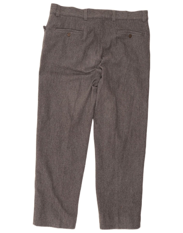 Versace Mens Straight Suit Trousers IT 52 XL W38 L29 Grey Wool