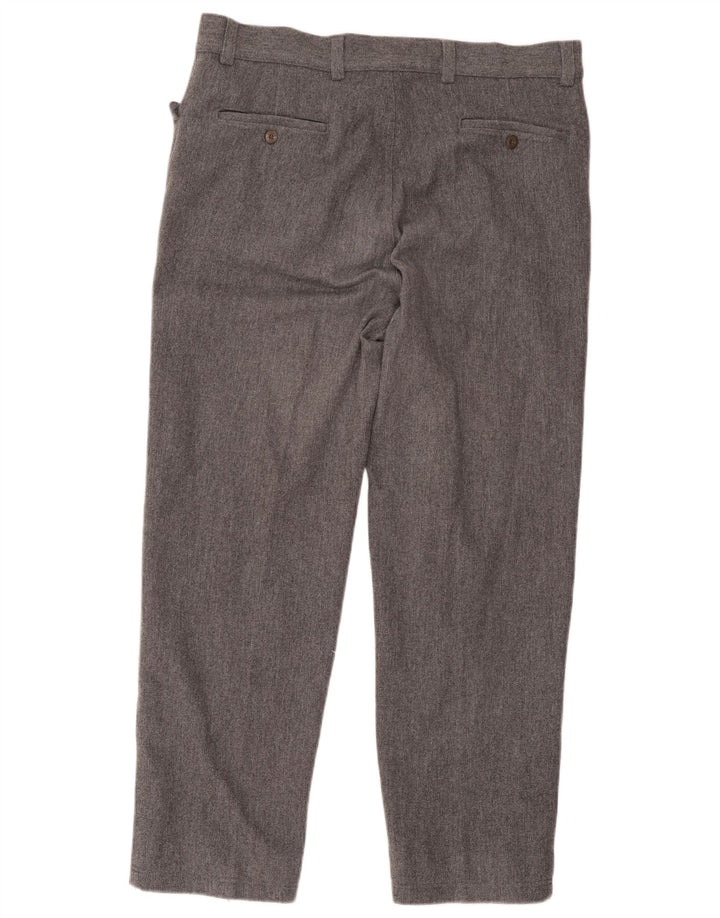 Versace Mens Straight Suit Trousers IT 52 XL W38 L29 Grey Wool