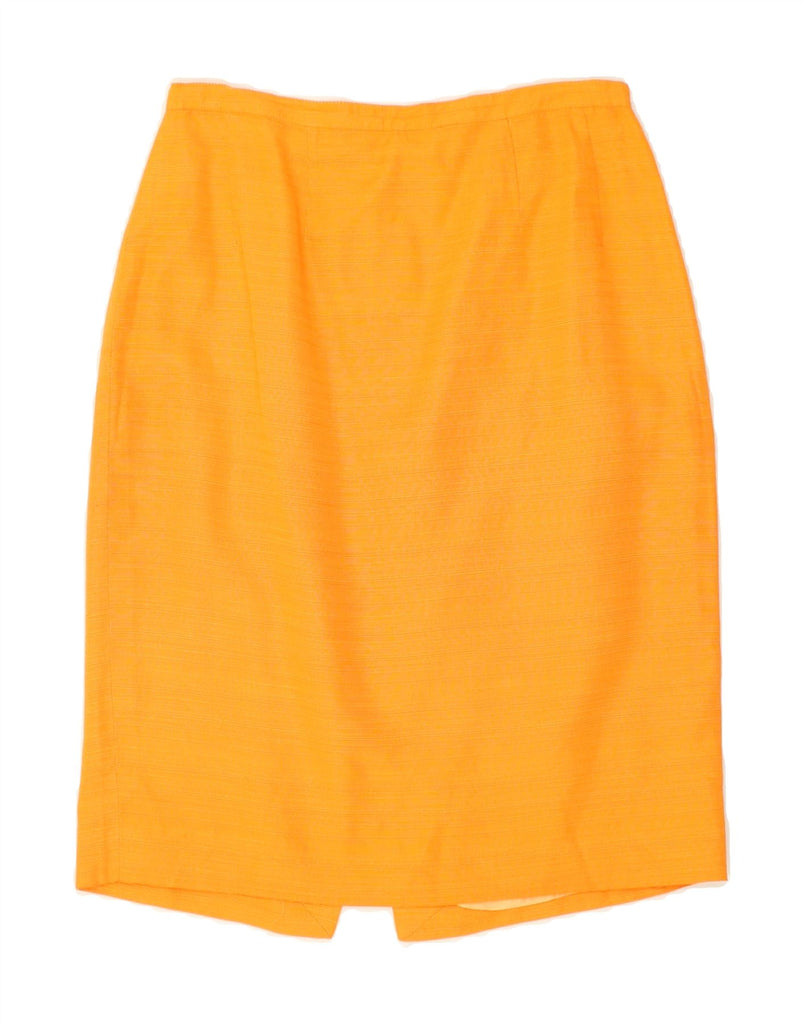 ROCCOBAROCCO Womens 4 Button 2 Piece Skirt Set UK 12 Medium W24 Orange | Vintage Roccobarocco | Thrift | Second-Hand Roccobarocco | Used Clothing | Messina Hembry 