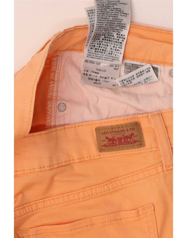 Levi's Womens Jegging Jeans W34 L32 Orange Cotton
