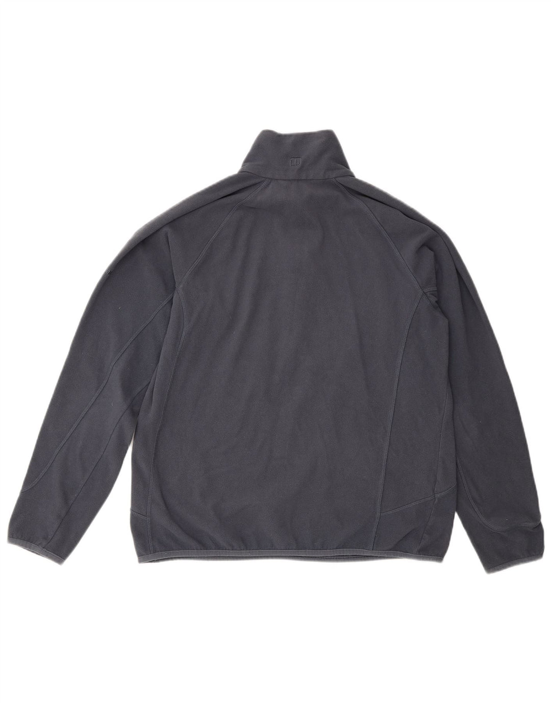 Berghaus Womens Zip Neck Fleece Jumper UK 14 Large Grey Polyester