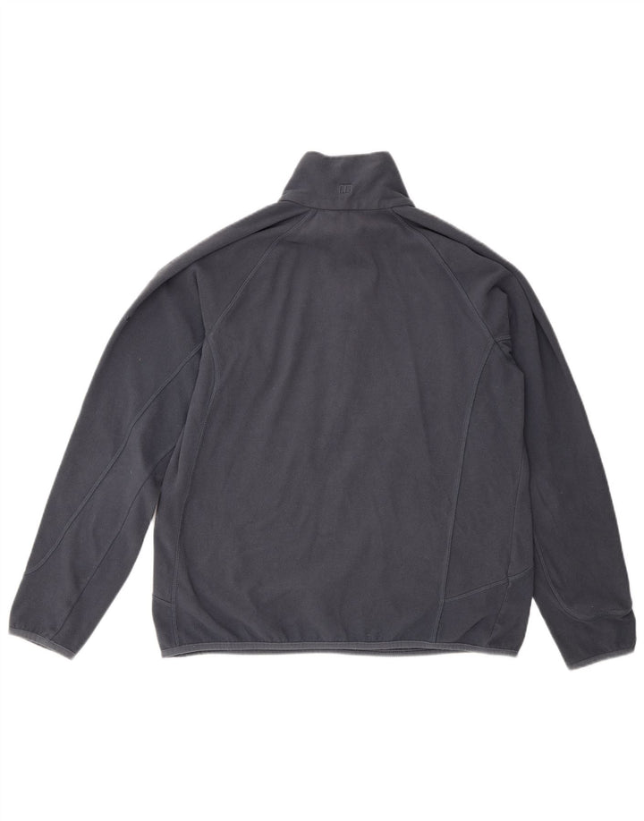 Berghaus Womens Zip Neck Fleece Jumper UK 14 Large Grey Polyester