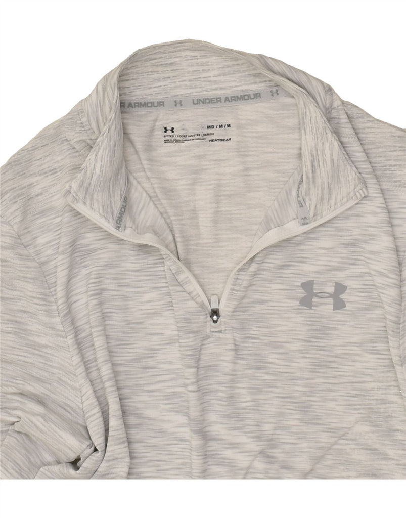 UNDER ARMOUR Mens Zip Neck Pullover Tracksuit Top Medium Grey | Vintage Under Armour | Thrift | Second-Hand Under Armour | Used Clothing | Messina Hembry 