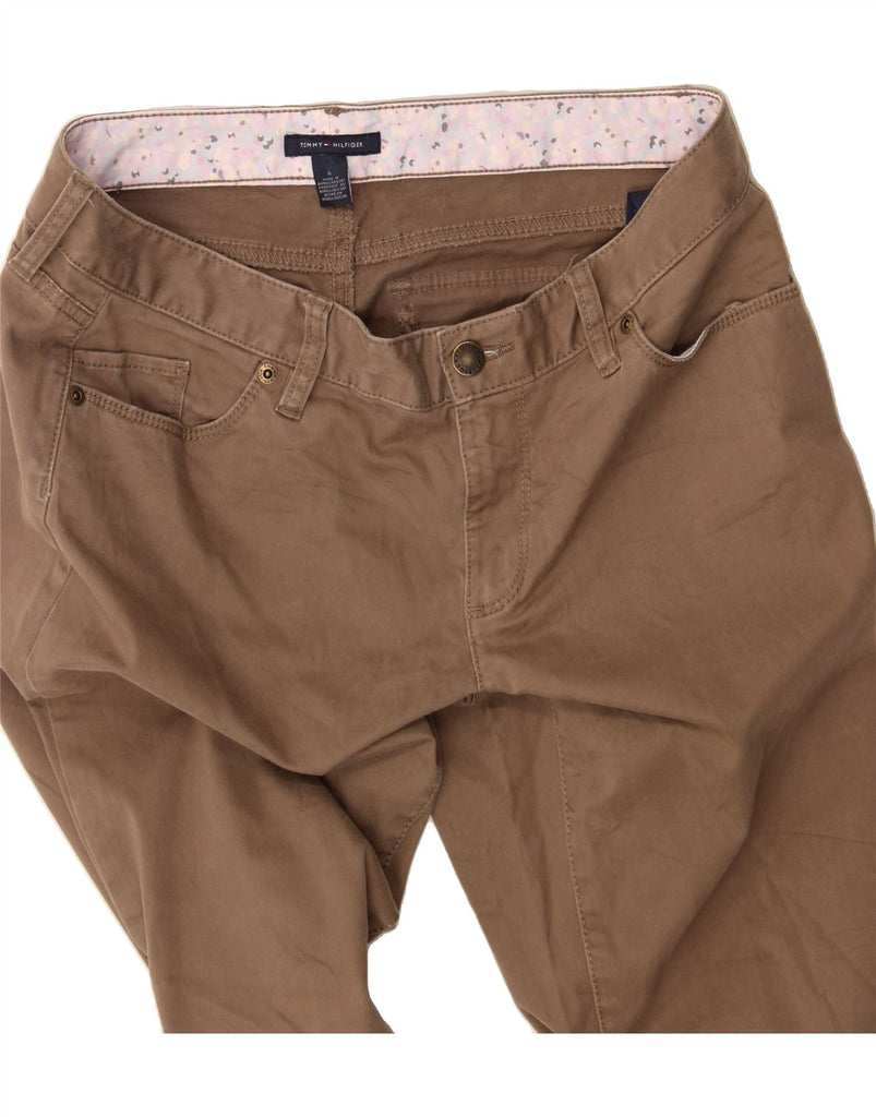 TOMMY HILFIGER Womens Slim Casual Trousers US 6 Medium W30 L26 Brown Vintage Tommy Hilfiger and Second-Hand Tommy Hilfiger from Messina Hembry 