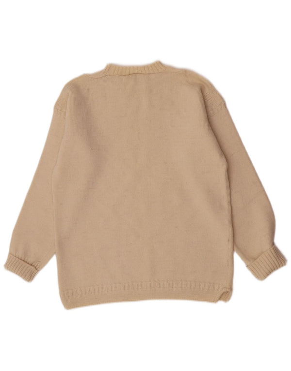 Bridgedale Mens Crew Neck Jumper Sweater EU 38 Small Beige Wool