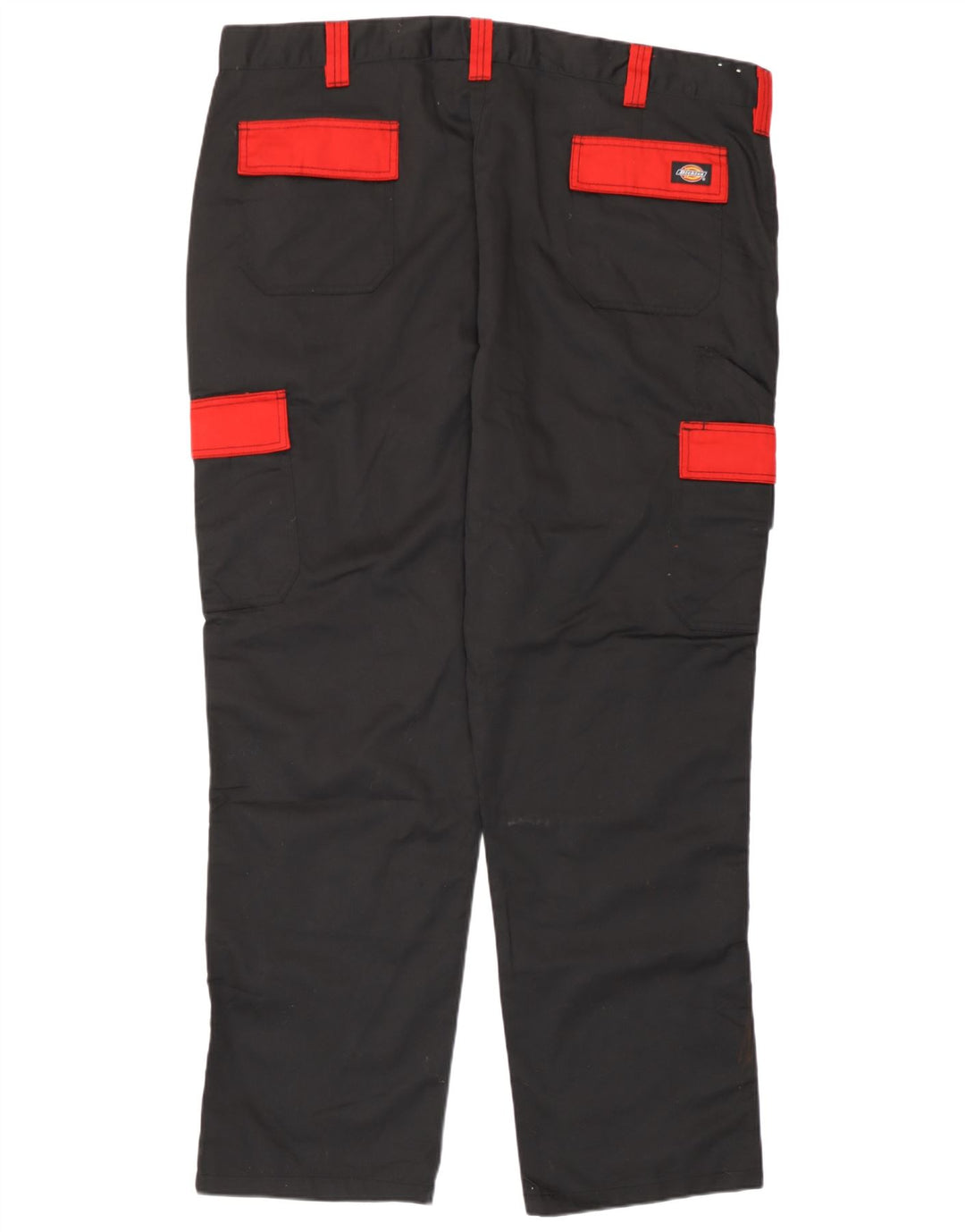 Dickies Mens Straight Cargo Trousers W44 L31 Black Colourblock Polyester