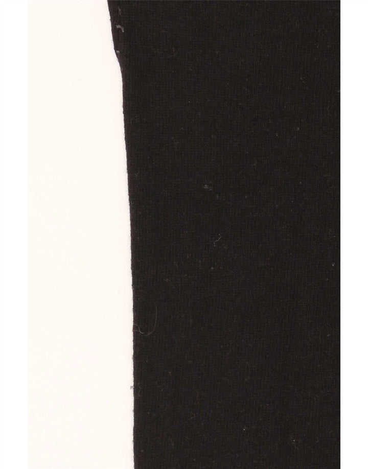 Benetton Womens Roll Neck Jumper Sweater UK 10 Small Black Wool