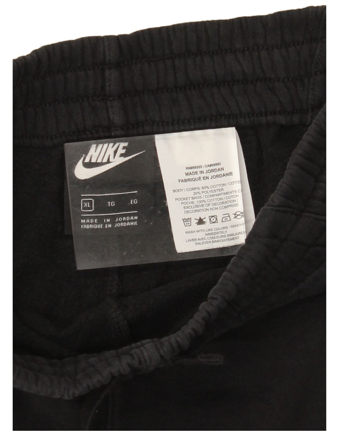 NIKE Girls Tracksuit Trousers 13-14 Years XL Black Cotton
