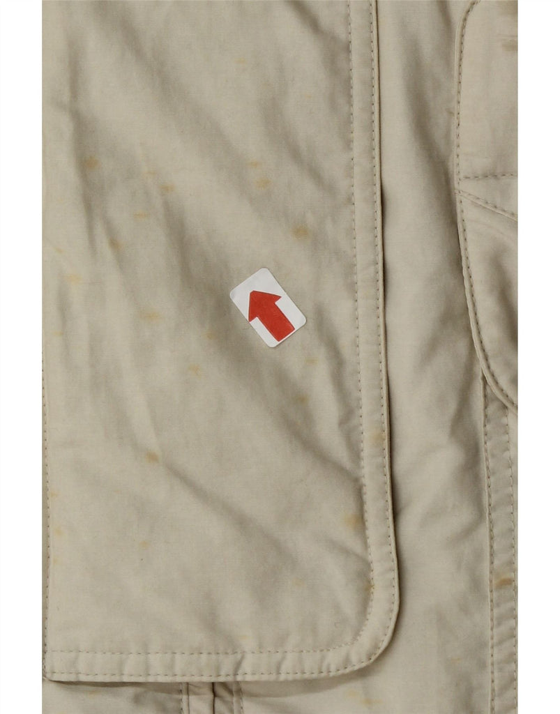 VINTAGE Womens Windbreaker Coat IT 46 Large White Cotton Vintage Vintage and Second-Hand Vintage from Messina Hembry 