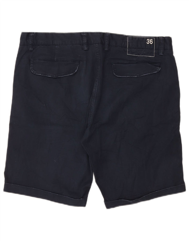 Sun68 Mens Chino Shorts W36 Large Navy Blue Cotton