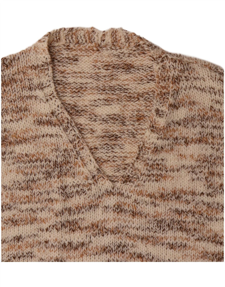 Vintage Mens Vest Tank Top Large Beige Flecked