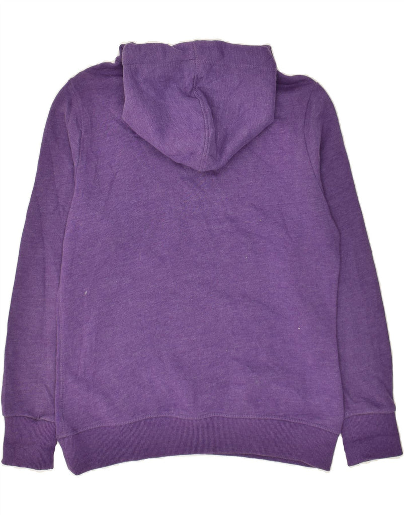 SUPERDRY Womens Classic Graphic Hoodie Jumper UK 14 Large Purple Cotton | Vintage Superdry | Thrift | Second-Hand Superdry | Used Clothing | Messina Hembry 