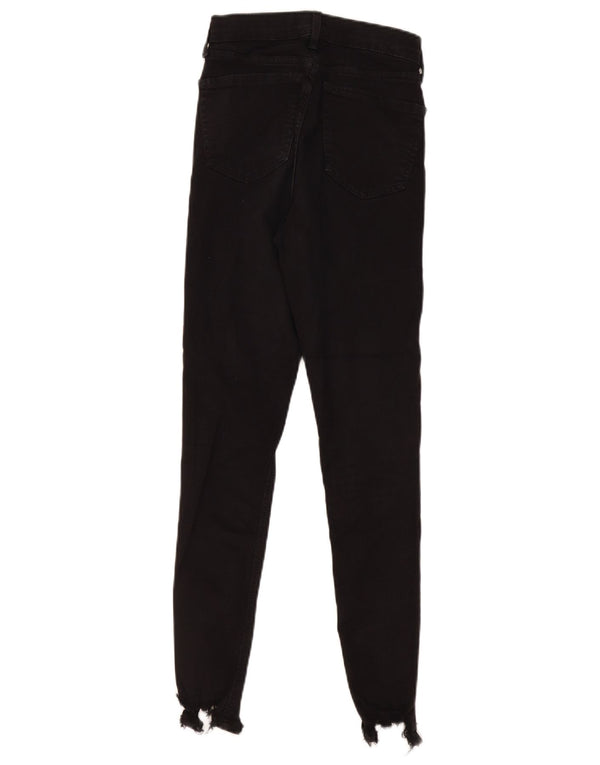 Topshop Womens Jamie Skinny Jeans W25 L27 Black Cotton