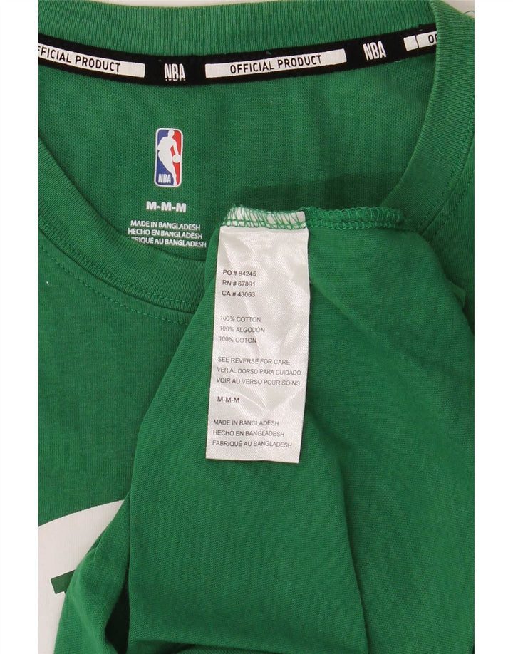 NBA Mens Celtics Graphic T-Shirt Top Medium Green Cotton