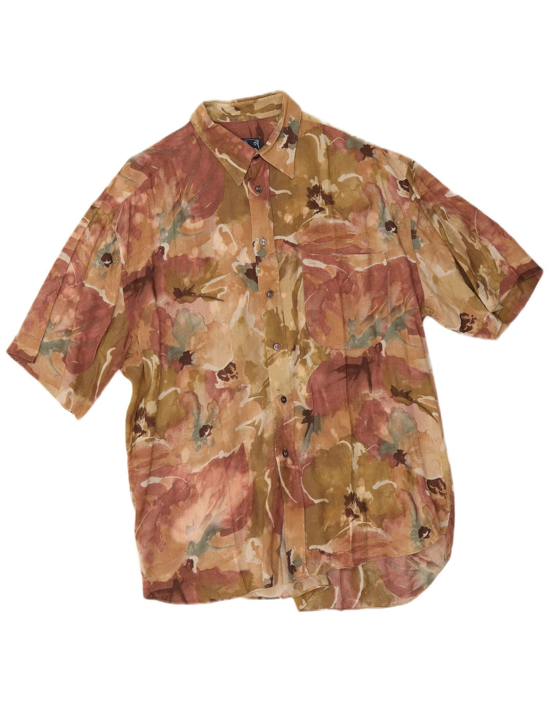Alea Mens Short Sleeve Shirt Large Multicoloured Floral