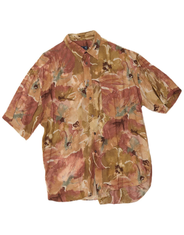Alea Mens Short Sleeve Shirt Large Multicoloured Floral