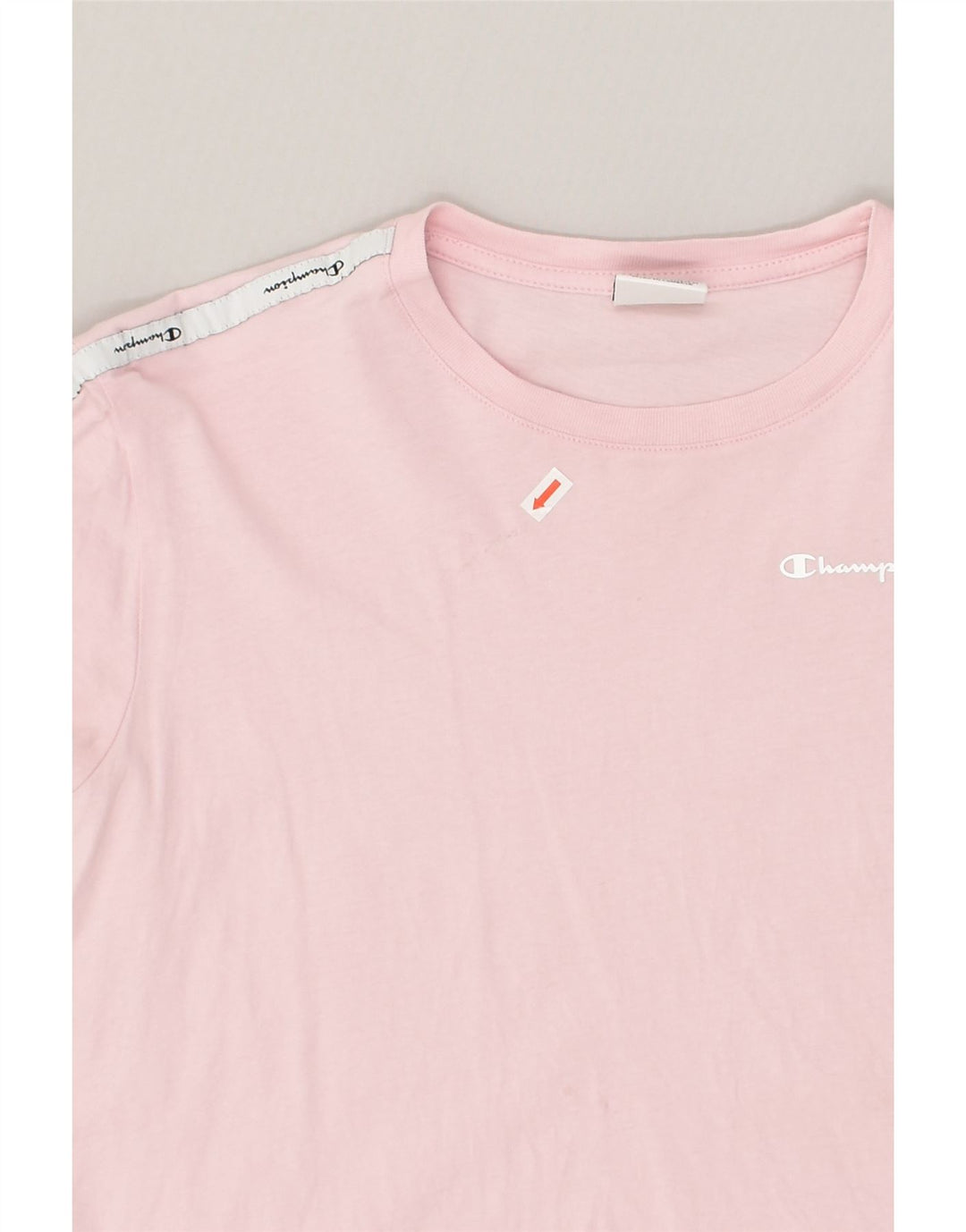 CHAMPION Girls Crop Graphic T-Shirt Top 15-16 Years 2XL Pink Cotton | Vintage Champion | Thrift | Second-Hand Champion | Used Clothing | Messina Hembry 