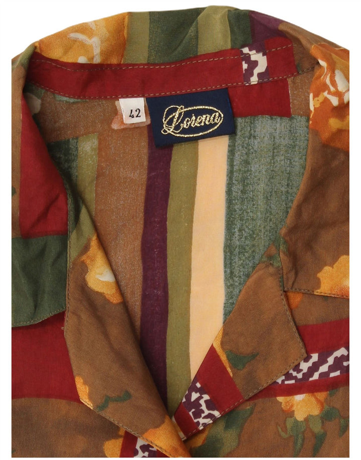 Lorena Womens Shirt Blouse IT 42 Medium Multicoloured Patchwork Retro