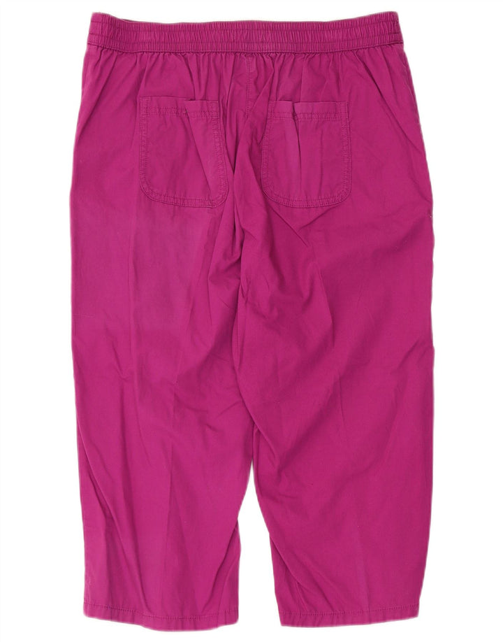 Marks & Spencer Womens Capri Trousers UK 12 Medium W30 L18 Purple