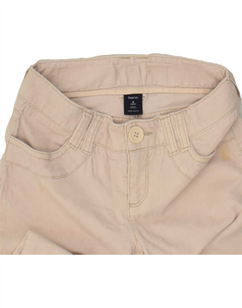 GAP Girls Straight Corduroy Trousers 7-8 Years W24 L25 Beige Cotton | Vintage Gap | Thrift | Second-Hand Gap | Used Clothing | Messina Hembry 