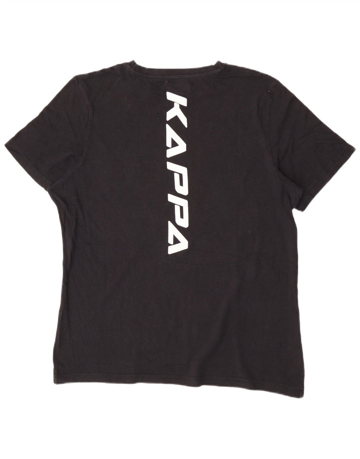 Kappa Mens Graphic T-Shirt Top Large Black