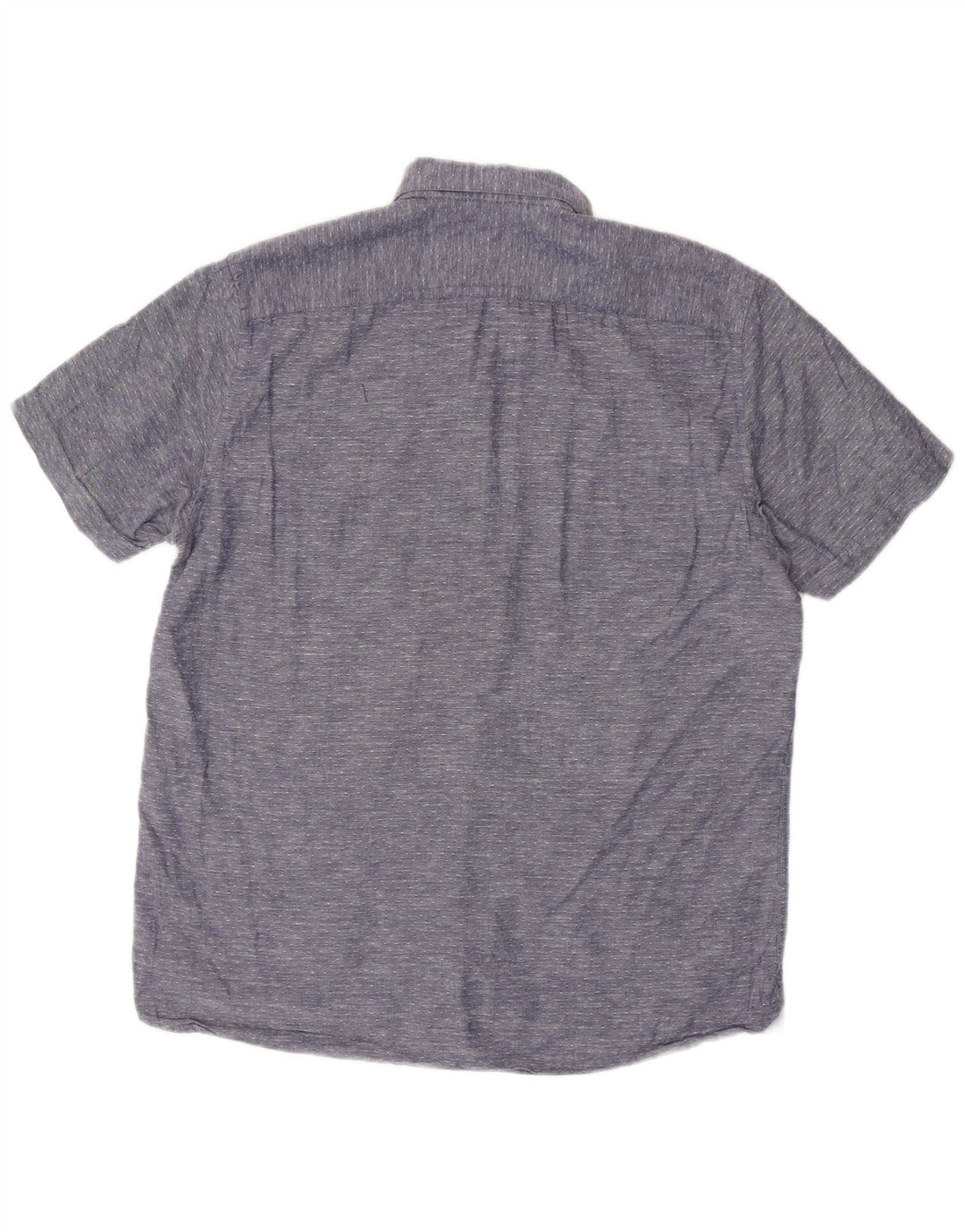 TED BAKER Mens Short Sleeve Shirt Size 3 Medium Navy Blue Flecked Cotton