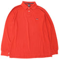 PETER HADLEY Mens Long Sleeve Polo Shirt 2XL Red Cotton