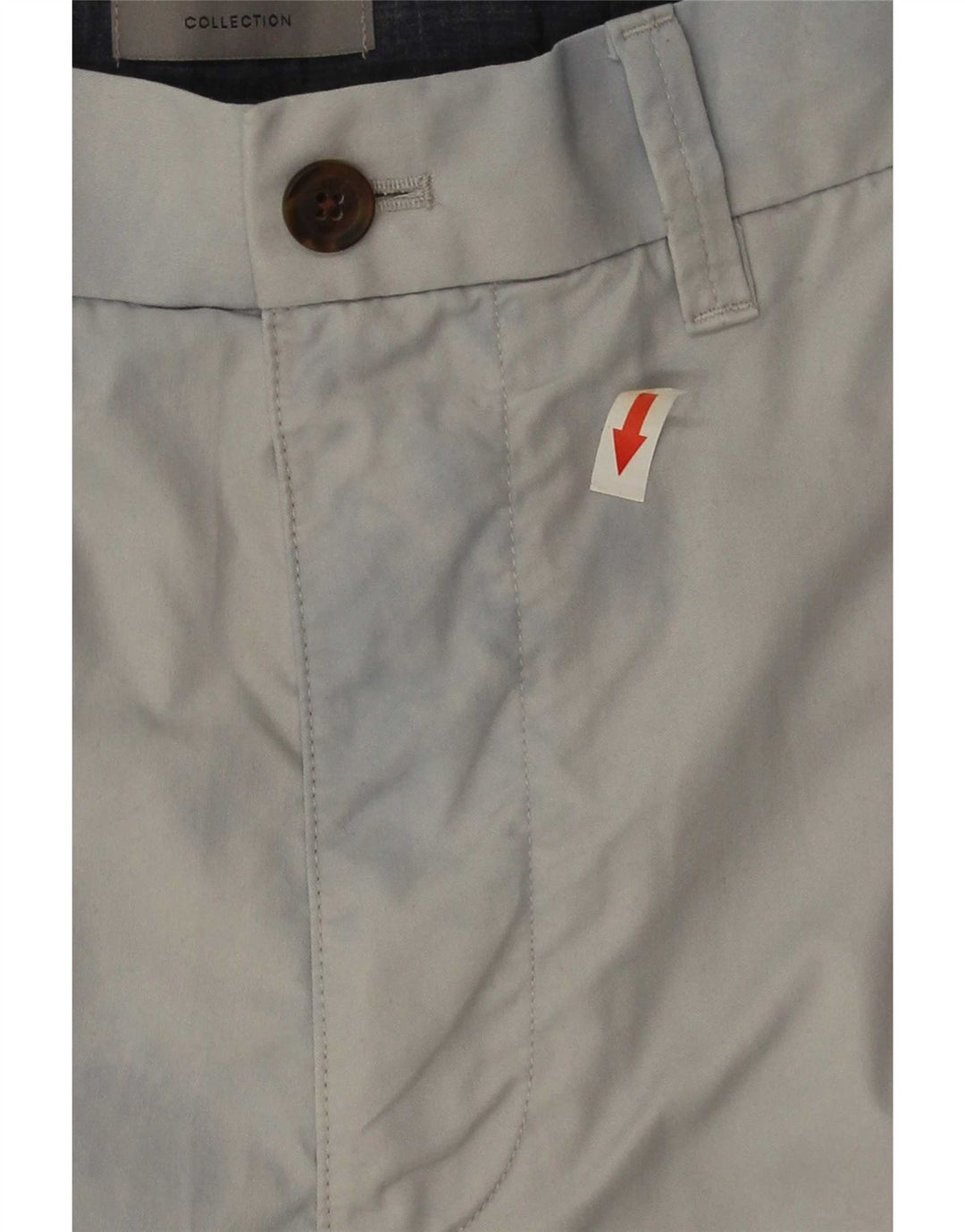Marks & Spencer Mens Chino Shorts W34 Large Grey Cotton