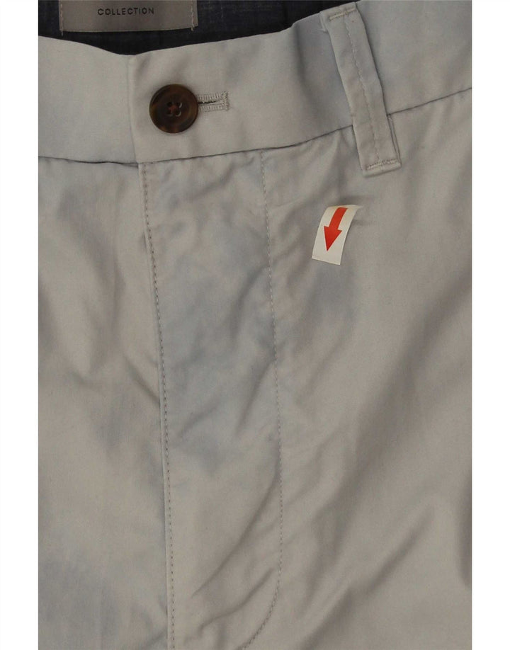 Marks & Spencer Mens Chino Shorts W34 Large Grey Cotton