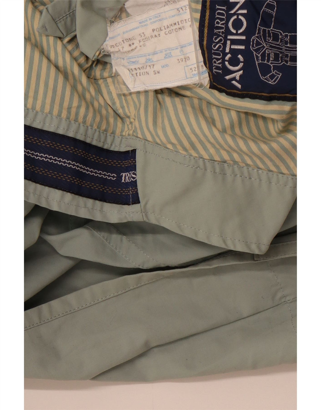 TRUSSARDI Mens Trench Coat IT 52 XL Grey Cotton