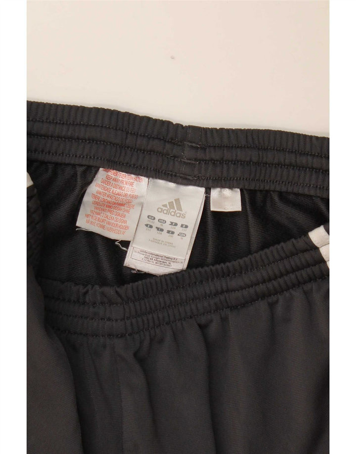 Adidas Boys Tracksuit Trousers 11-12 Years Grey Colourblock Polyester