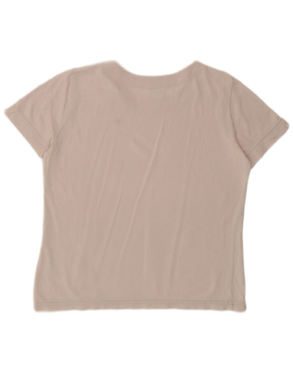 Lacoste Womens T-Shirt Top Size 48 XL Pink Cotton