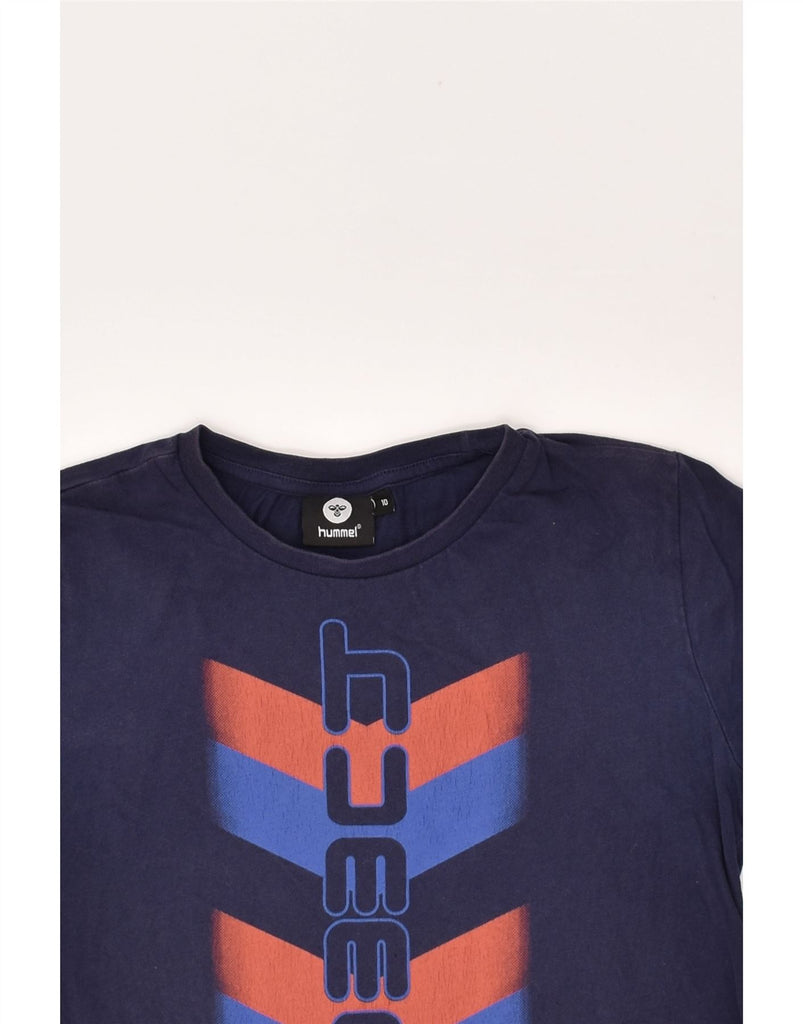 HUMMEL Boys Graphic T-Shirt Top 9-10 Years Navy Blue | Vintage Hummel | Thrift | Second-Hand Hummel | Used Clothing | Messina Hembry 