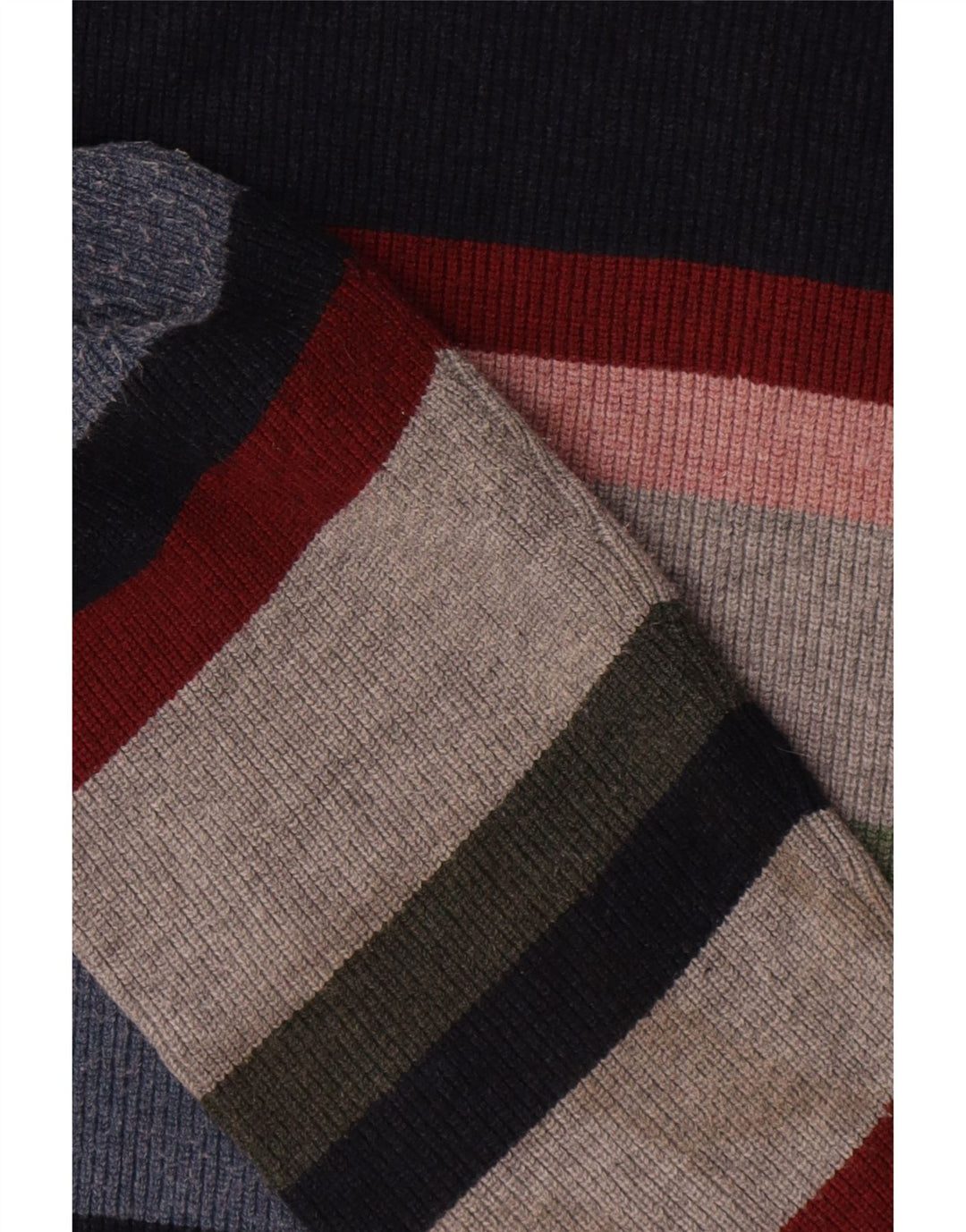 Marks & Spencer Mens Crew Neck Jumper Sweater Large Multicoloured Striped
