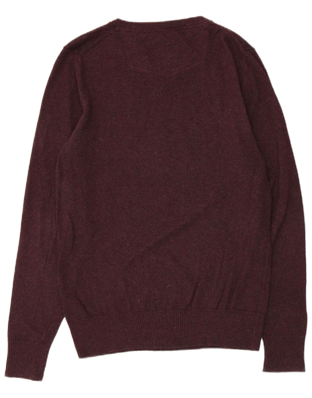 FAT FACE Womens Oversized V-Neck Jumper Sweater UK 10 Small Burgundy