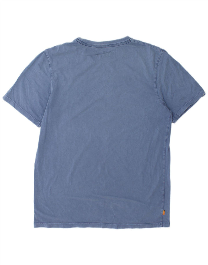 Timberland Mens Regular Fit T-Shirt Top Medium Blue Cotton