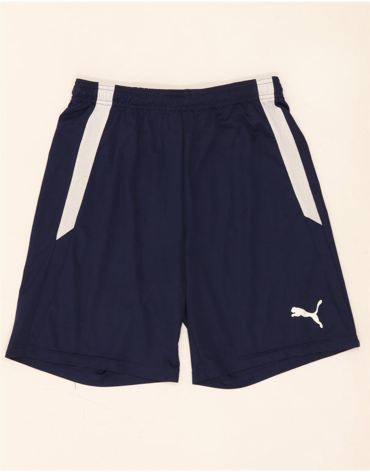 PUMA Mens Sport Shorts Medium  Navy Blue Colourblock