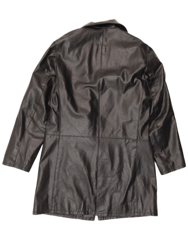 Blustaff Mens Leather Coat UK 40 Large Black Leather