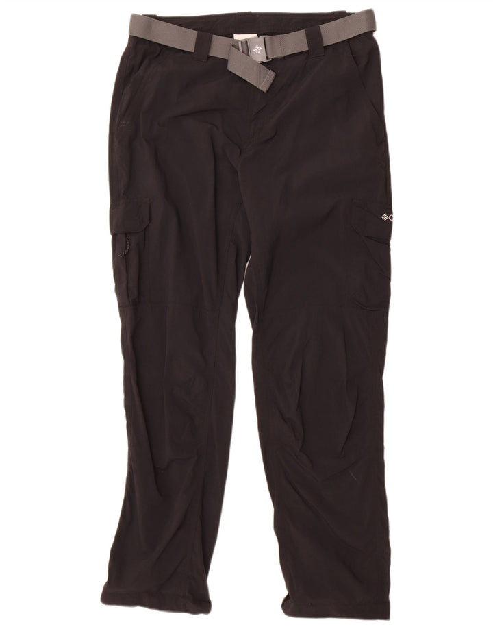 Columbia Mens Straight Cargo Trousers W34 L30 Black Nylon