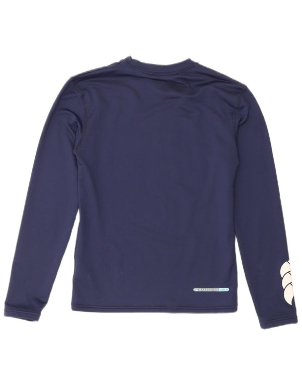Canterbury Boys Graphic Top Long Sleeve 8-9 Years Large Navy Blue