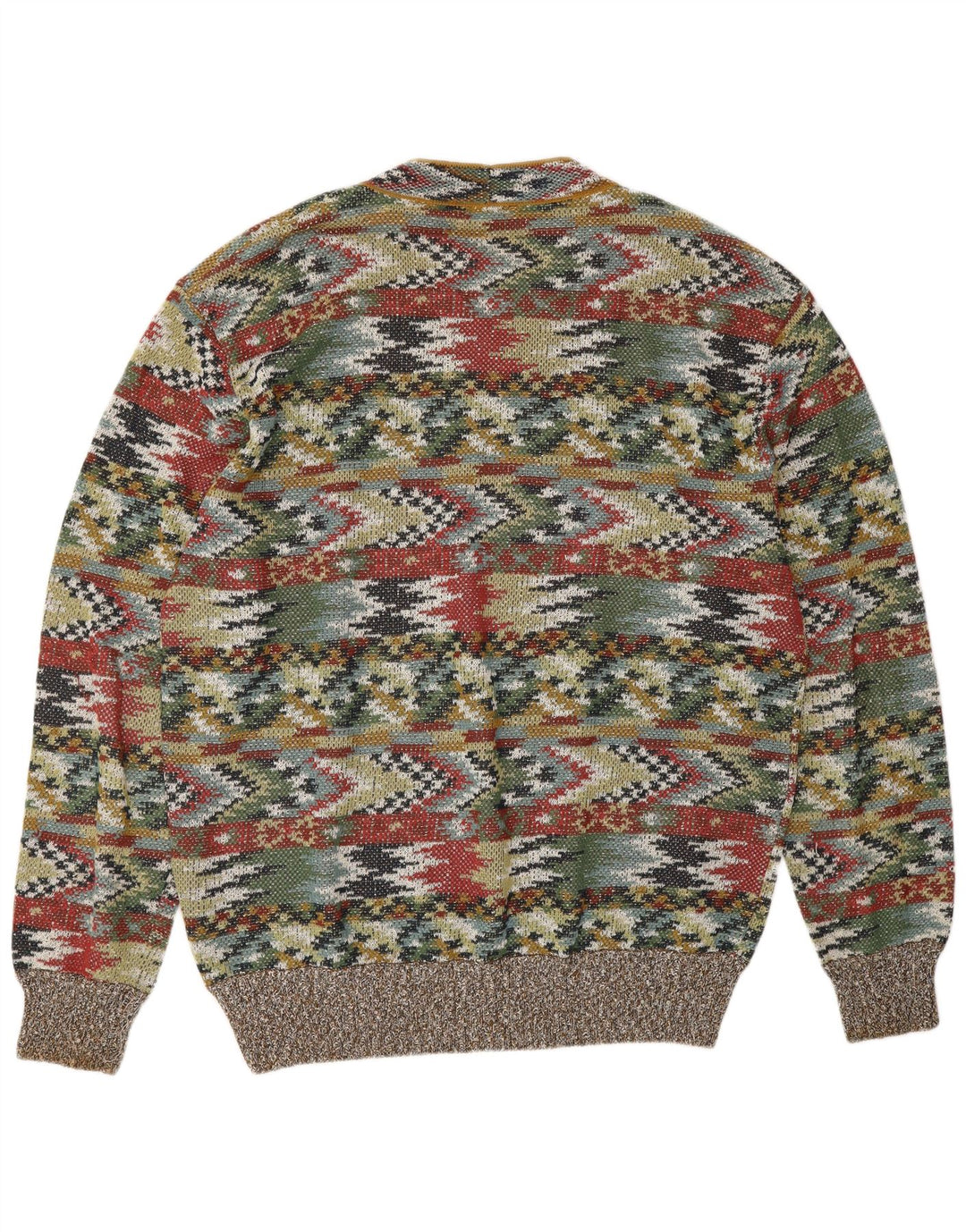 MISSONI Mens Crew Neck Jumper Sweater IT 54 XL Multicoloured Geometric